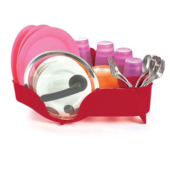 Tupperware Dish Drainer Red - Picture 2 of 7